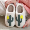 Wholesale New Cactus Thick Anti-slip Cute Winter Cotton Slippers