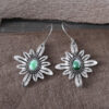 O1CN01wU1qGt2Lo3o3FcxA6_2216053279738-0-cib Wholesale Fashion Bohemian Style Turquoise Daisy Flower Earrings