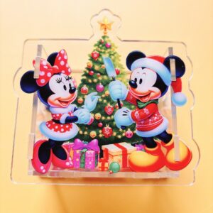B266-christmas series-mickey and minnie pen holder