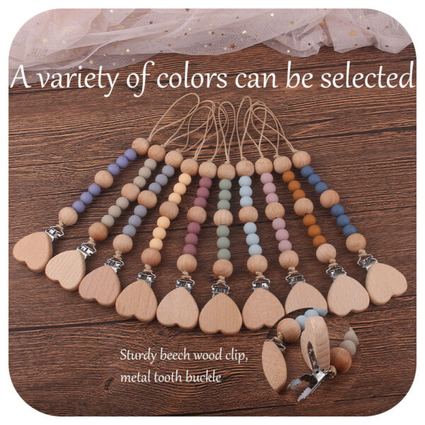Wholesale Baby Soother Beech Silicone Pacifier Chain