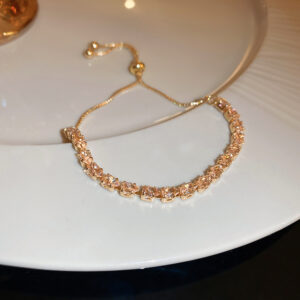 Champagne-Water Drop Zircon Bracelet