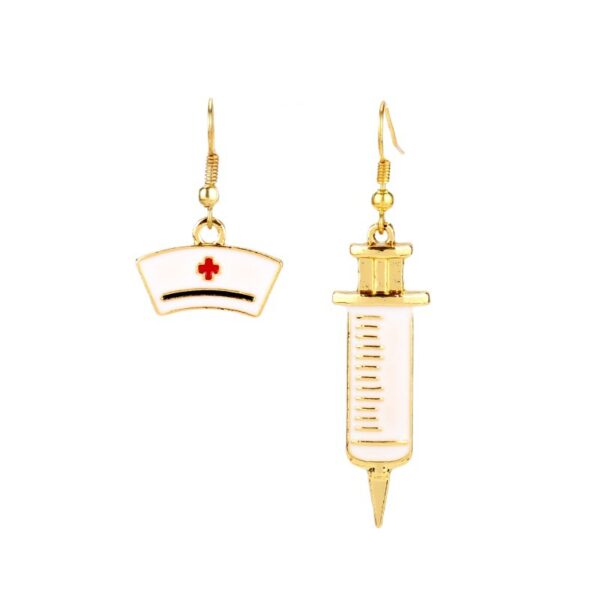 O1CN01wXigWT1Bs2mk3qbf7_0-0-cib Wholesale Gold Syringe Stethoscope Pendant Hanging Earrings