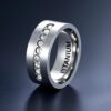 Wholesale Diamond Inlaid Men's Titanium Steel Rings