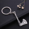 Wholesale Alloy Retro Style Viking Axe Keychain