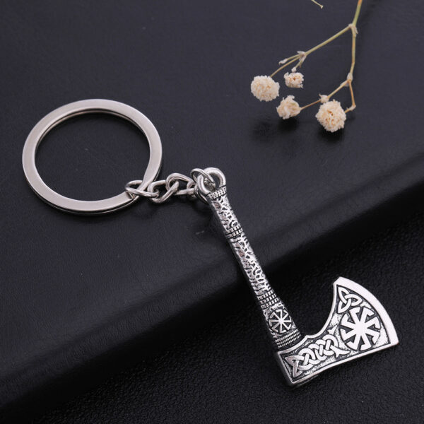 Wholesale Alloy Retro Style Viking Axe Keychain