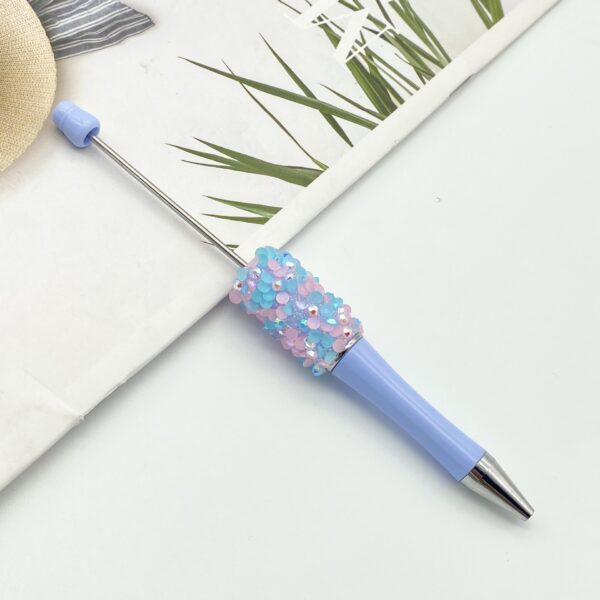 Wholesale Beadable Pens Petal Sequin Resin Diamond Ballpoint Pen
