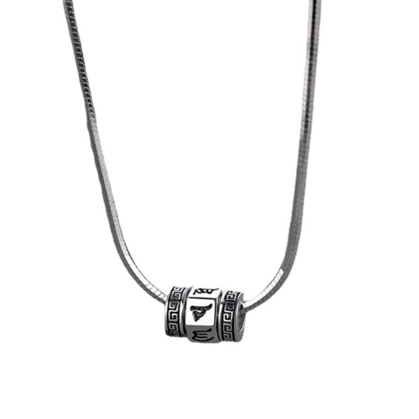 Wholesale Six Words Mantra Turnable Pendant Necklaces