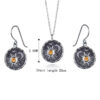 Wholesale Sun Moon Vintage Pendant Alloy Earrings Necklace Set