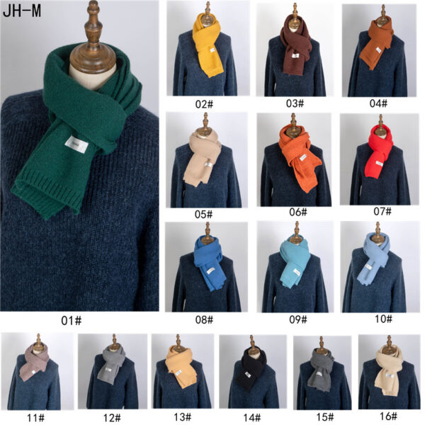 Wholesale Winter Labeled Knitted Woolen Solid Scarves