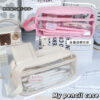 Wholesale PVC Transparent Large-capacity Visible Pencil Case