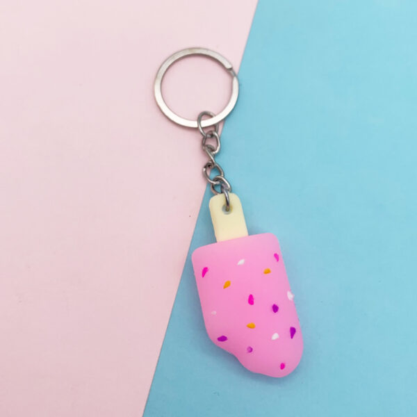 Wholesale Candy Color Ice Cream Soft Gel Keychains
