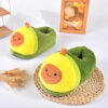 Wholesale Avocado Indoor Warmer Cotton Plush Slippers