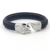 Wholesale Vintage Alloy Snake Head Leather Bracelet