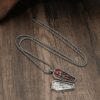 Wholesale Halloween Gothic Style Coffin Red Enamel Pendant Zinc Alloy Necklace