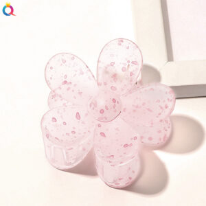 Color leopard point large flower hairpin-pink / Factory direct sales