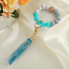 Wholesale Silicone Beaded Wrist Keychain