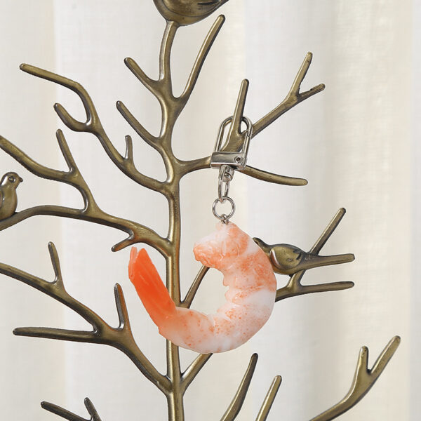 Wholesale PVC Simulation Shrimp Creative Keychain
