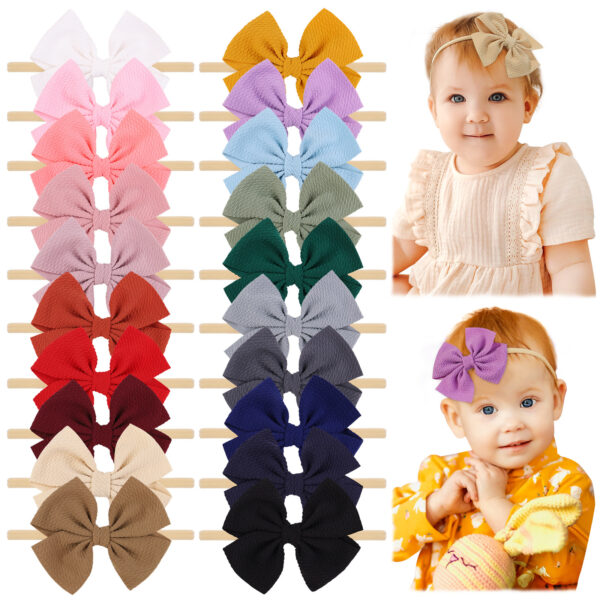 Wholesale Kids Bow Fabric Hair Scrunchies Baby Supplies