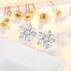 Wholesale Sterling Silver Needle Flower Copper Stud Earrings