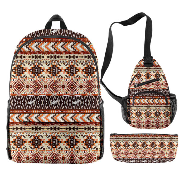 O1CN01wpxT8w1cYnpIhvmdM_2211197993613-0-cib Wholesale Oxford Fabric Aztec Pattern Backpack Shoulder Bag Pencil Case Set