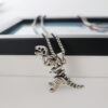 Wholesale Goth Theme Creative Dinosaur Skeleton Retro Necklace