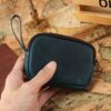 Wholesale Genuine Leather Zipper Coin Holder Coin Purse