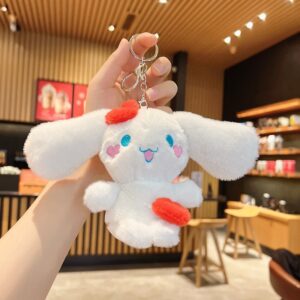 Plush shoulder bag love cinnamon dog-red