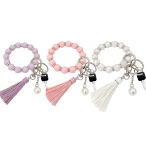 O1CN01wvt9891b72FBdZv0U__2208367413417-0-cib Wholesale Silicone Beaded Tassel Wrist Keychain