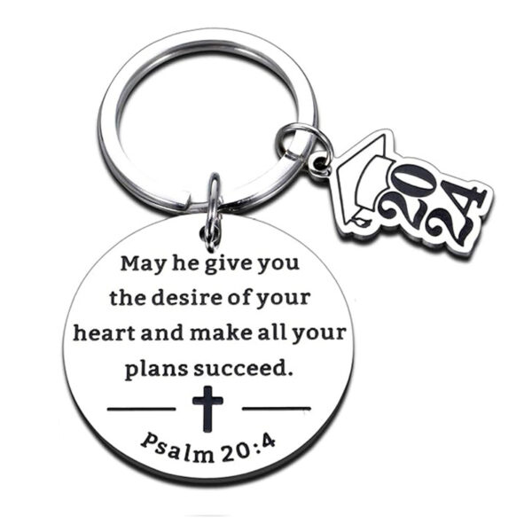 Wholesale Stainless Steel Graduation Season Inspirational Keychains
