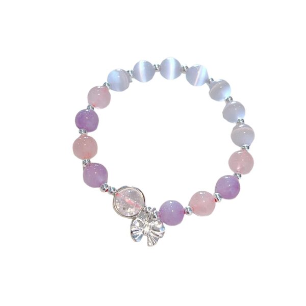 Wholesale Amethyst Bow Cat's Eye Bracelet