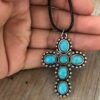 Wholesale Vintage Turquoise Cross Necklace