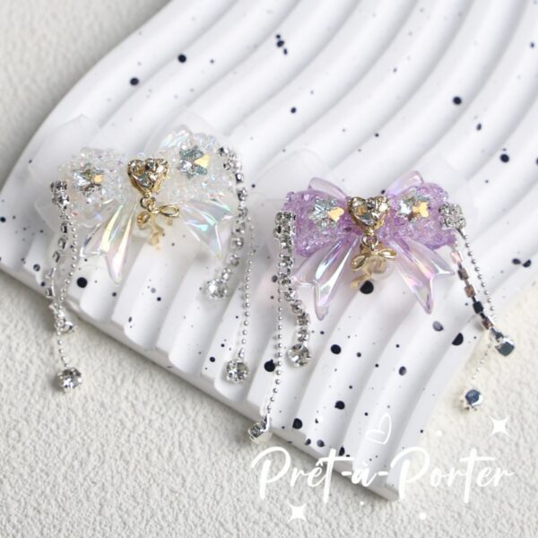 Wholesale 38*33*20mm Crystal Butterfly Ice Flower Tassel Jewelry Accessories Loose Beads