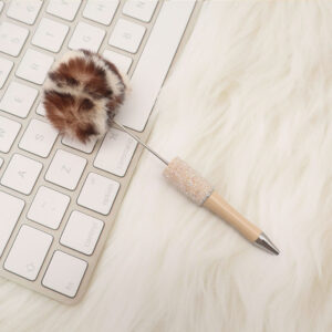 Bullet type 1.0MM black ink / rice brown leopard print