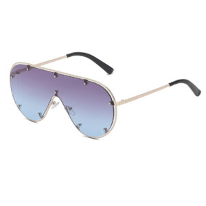 Gold Frame gray and blue piece