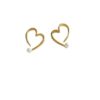 Wholesale Alloy Hollow Heart Pearl Earrings