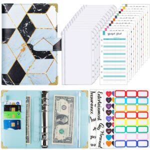 A6 / UV-marble-blue (zipper bag 12 12 color budget card 12 A English 2 24 labels 1 love digital sticker 1)