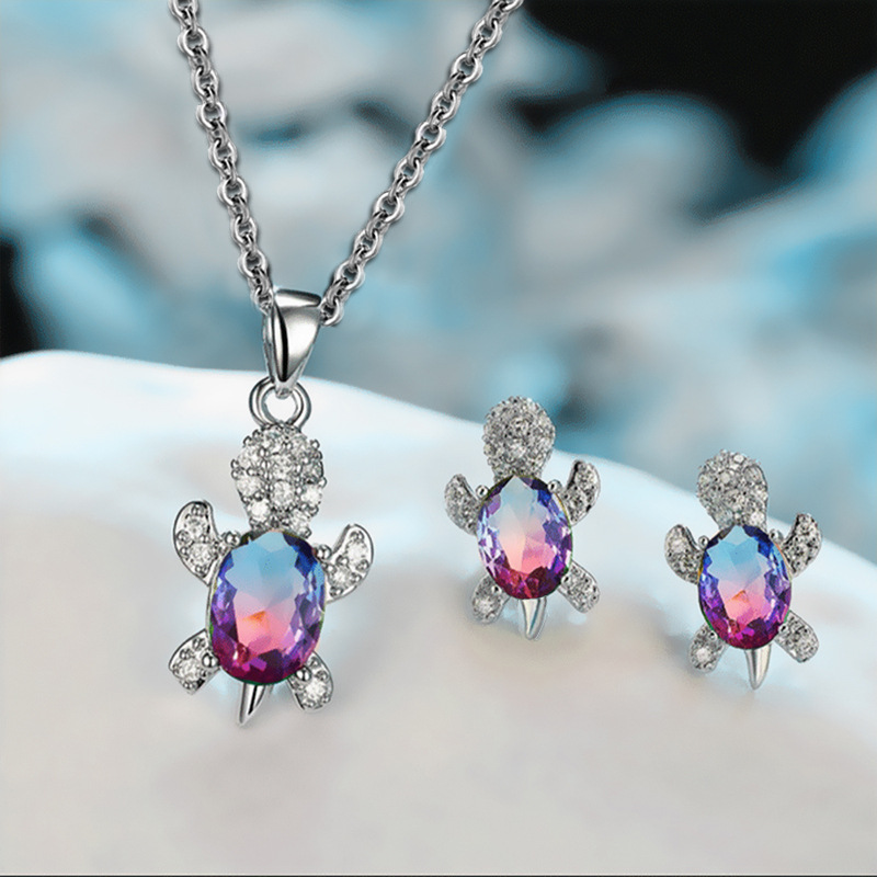 Wholesale Turtle earring necklace jewelry set