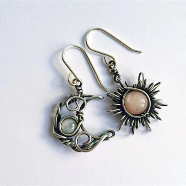 Wholesale Bohemian Wind Vintage Sun Moon Alloy Earrings