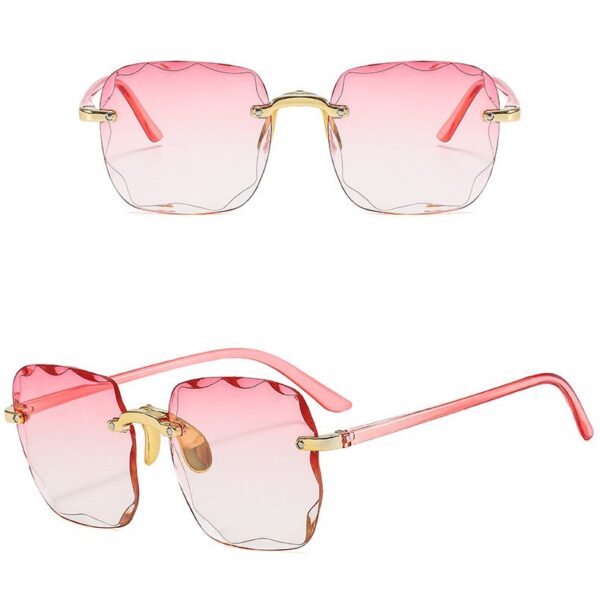 Wholesale Two Color Gradient Square PC Sunglasses