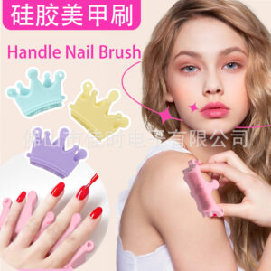 Nail art cleaning brush 1 pair (single note color)