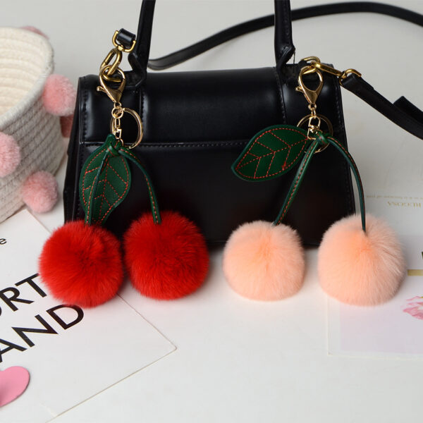 Wholesale Small Cherry Plush Keychain