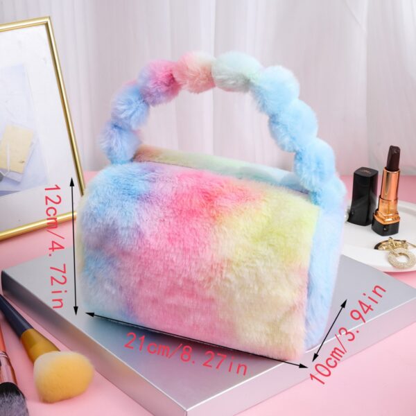Wholesale Colorful Plush Makeup Storage Bag