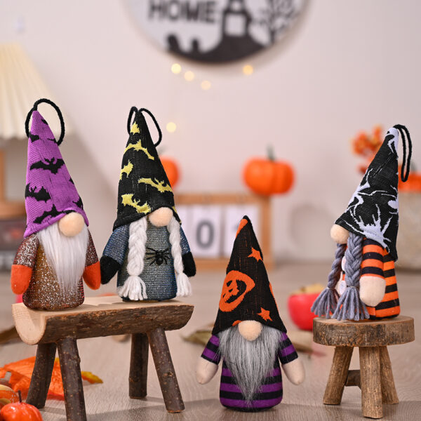 Wholesale of New Halloween Lights with No Face Doll Fabrics Ornaments