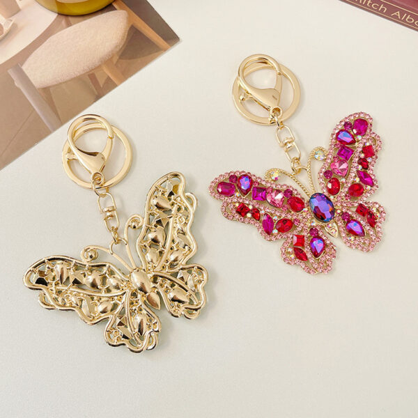 O1CN01x7wWB12A5D95sQUnp_1874418151-0-cib Wholesale Zinc Alloy Crystal Full Diamond Butterfly Keychain