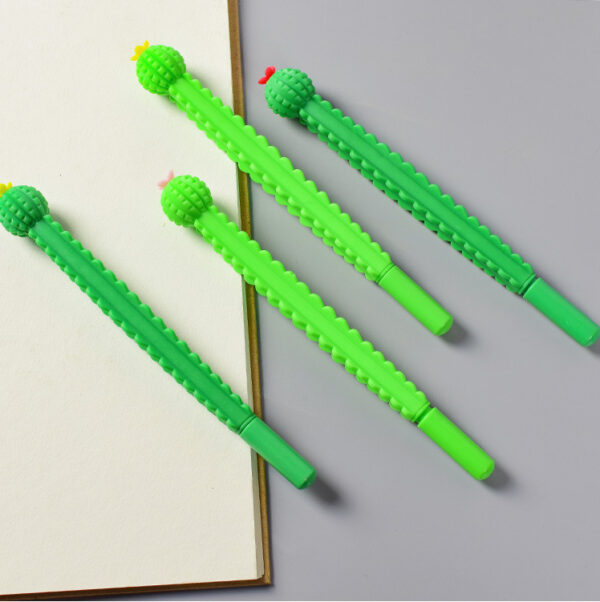 Wholesale Plastic Flower Cactus Gel Pen