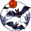 Wholesale Halloween Indoor Colorful Flat Print Acrylic Bat Decoration