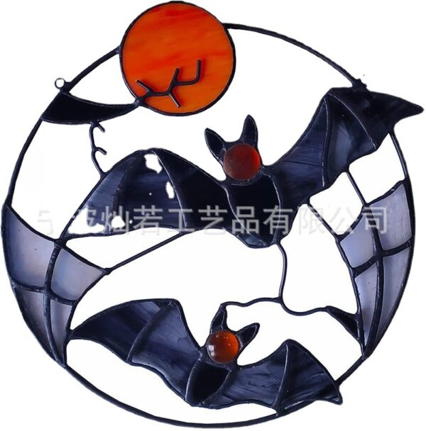 Wholesale Halloween Indoor Colorful Flat Print Acrylic Bat Decoration