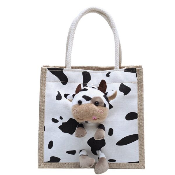 Wholesale large capacity graffiti cute calf canvas bag
