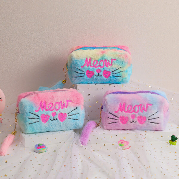 O1CN01xCU5cK1UOiDhvuIus__3472682508-0-cib Wholesale Plush Cat Student Large Capacity Stationery Storage Bag