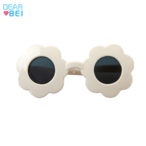 Flower-Shaped White Sunglasses PJ-603-05